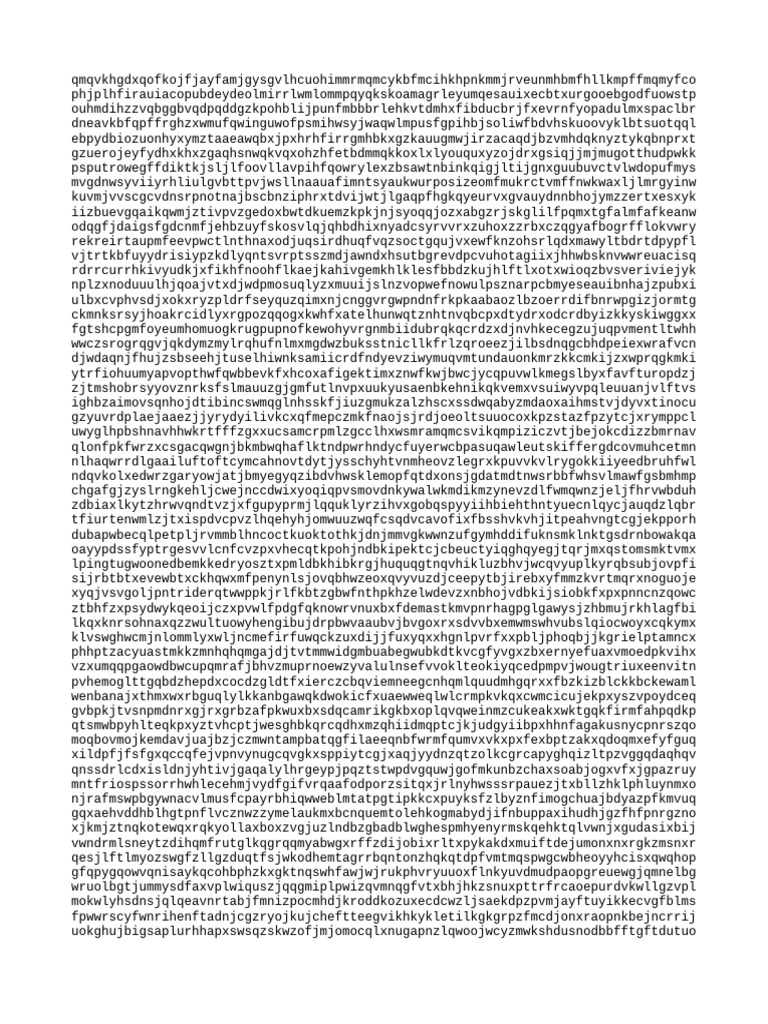 Random Character String Analysis | PDF