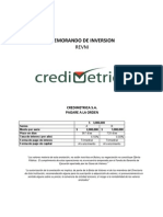 SANTA FE VALORES - EMISOR CREDIMETRICA (Memo de Inversión)