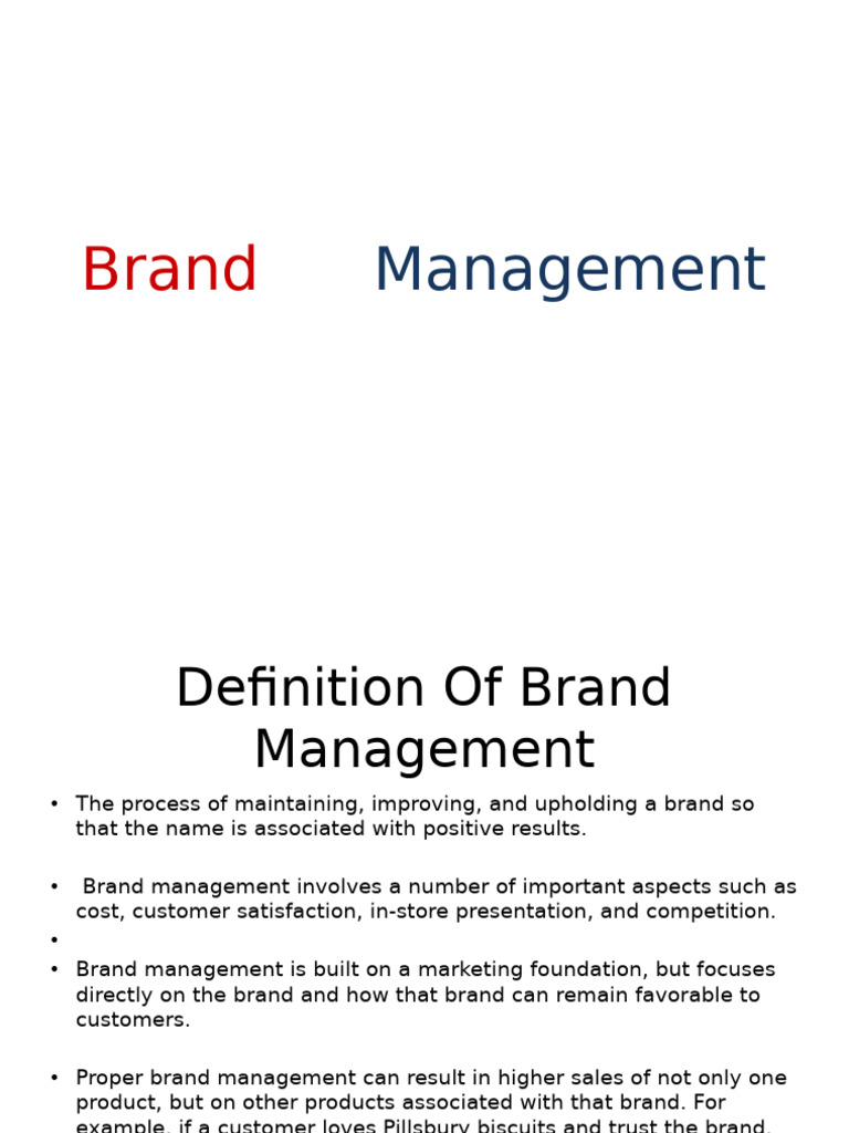 Brand Management | PDF | Brand | Brand Management