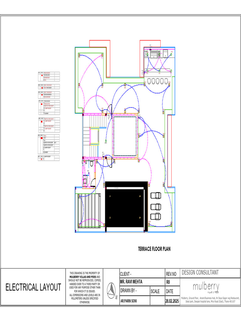 Electrical Layout for Mulberry Villas | PDF