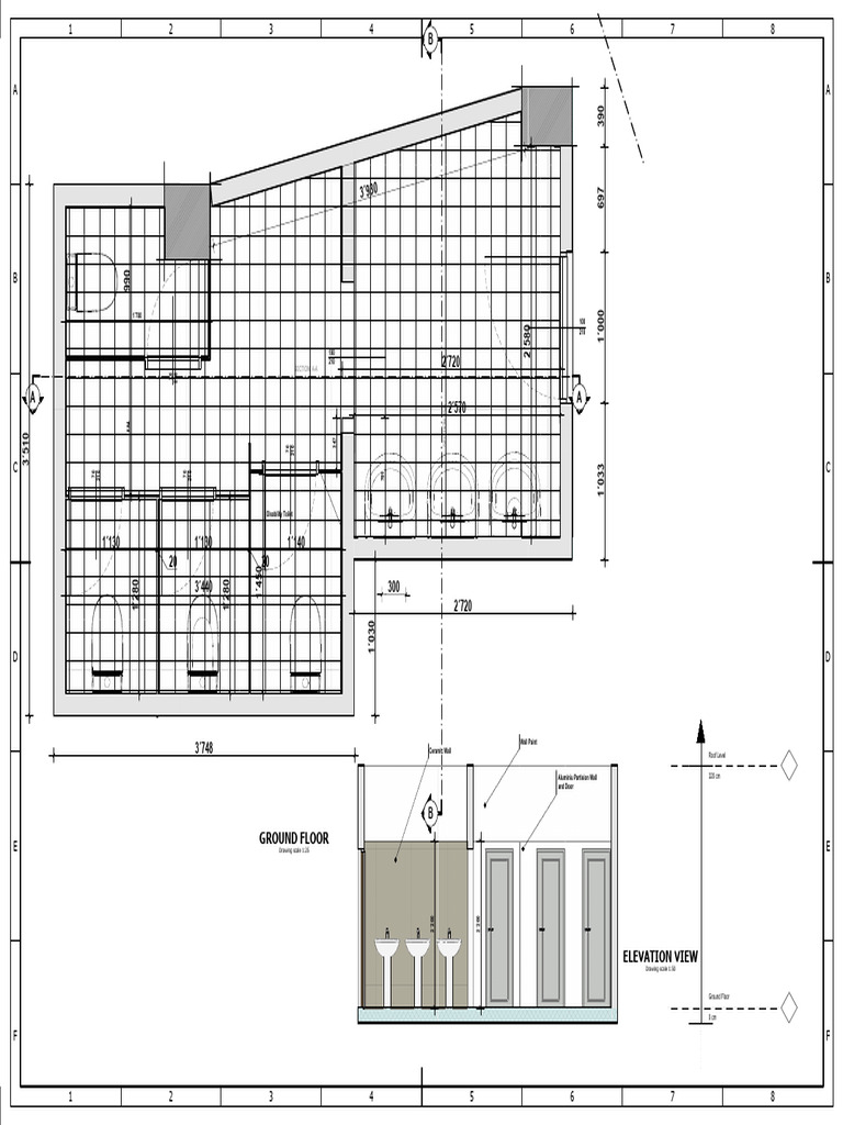Ladies' Ground Floor Elevation Plan | PDF | Buildings And Structures ...