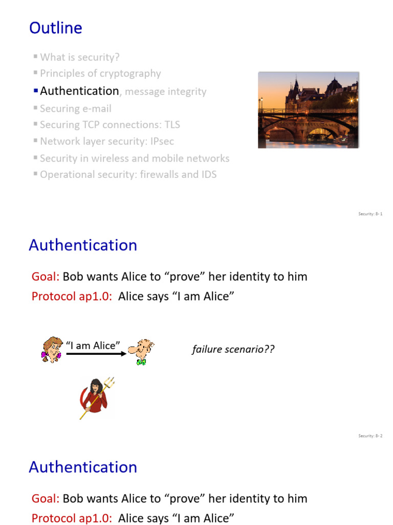 3 Authentication Msg-Integrity1 | PDF | Public Key Cryptography | Data ...