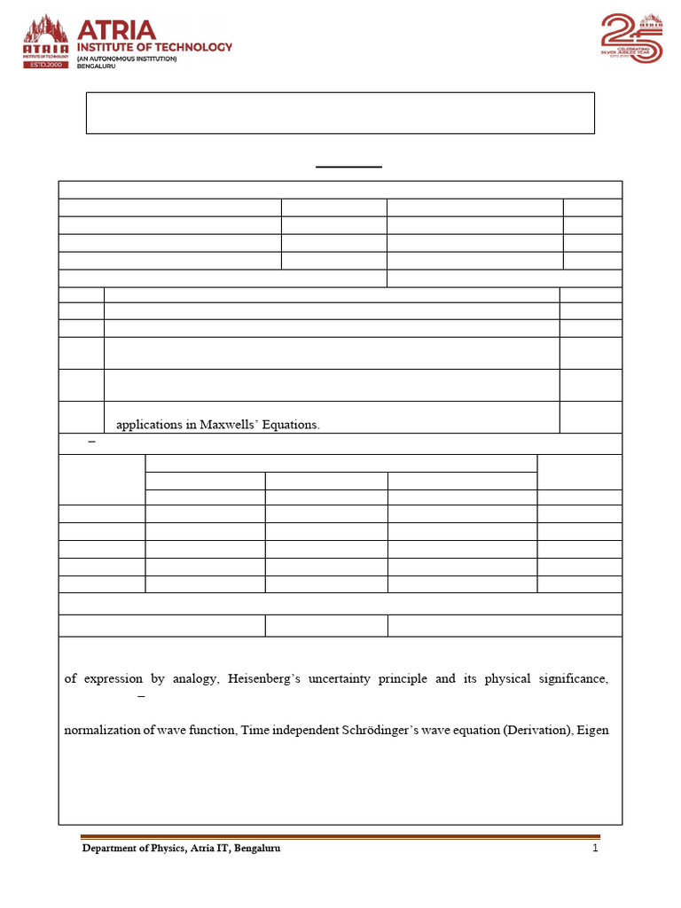 Question Bank EEE Stream BPHYC202 | PDF | Electron | Wave Function
