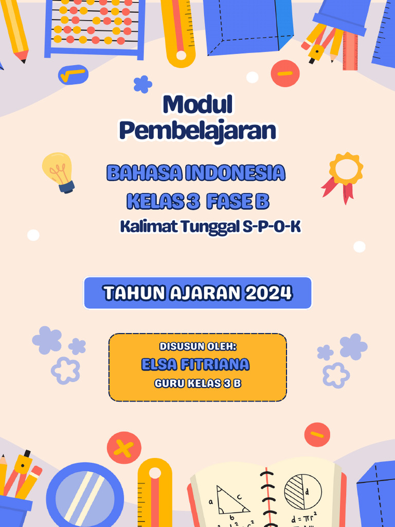 Modul Ajar Bahasa Indonesia Kelas 3 | PDF