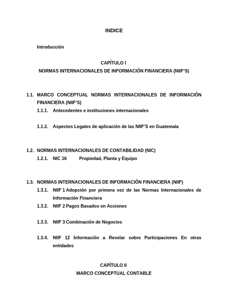 Normas Internacionales de Información Financiera | PDF | Contabilidad ...