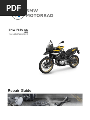 BMW F850 GS K81 Service Manual | PDF | Engines | Car Manufacturers