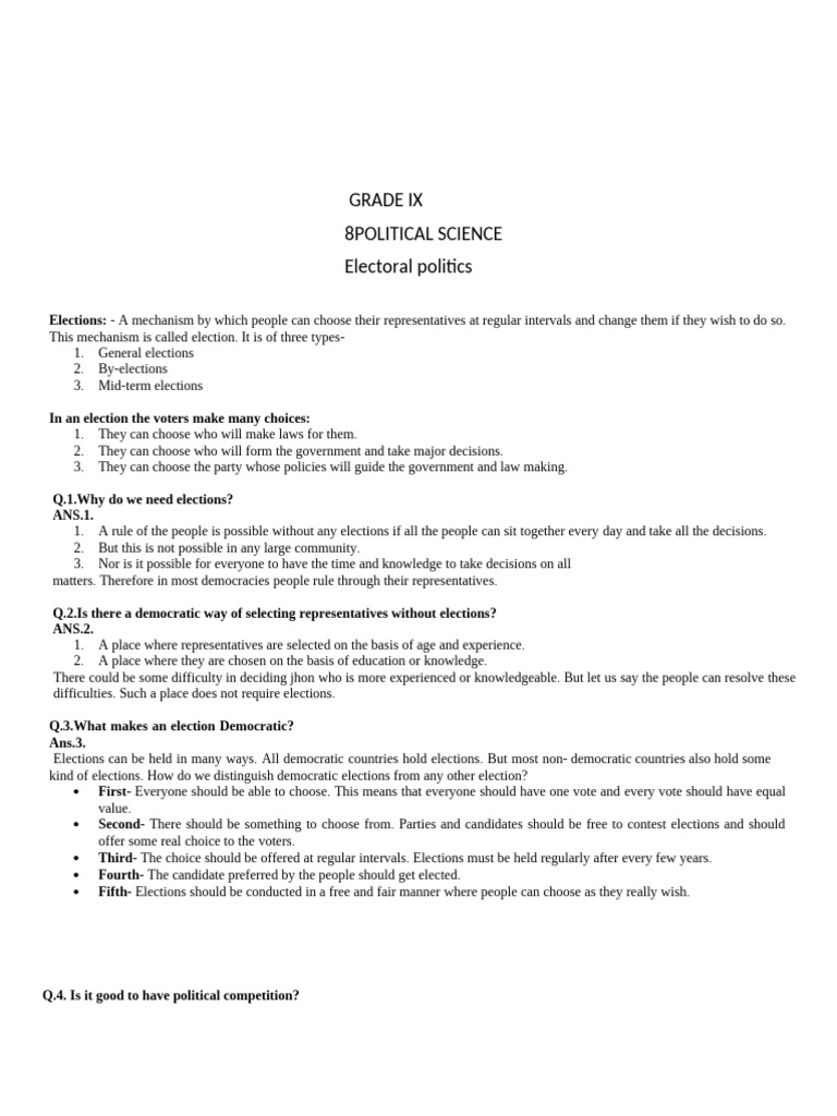 Understanding Electoral Politics in India | PDF | Elections | Political ...