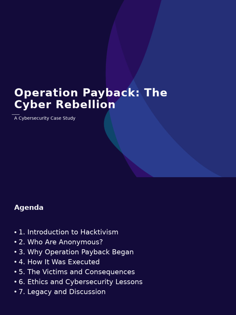 Operation Payback: A Cyber Rebellion | PDF | Cyberspace | Computer Law