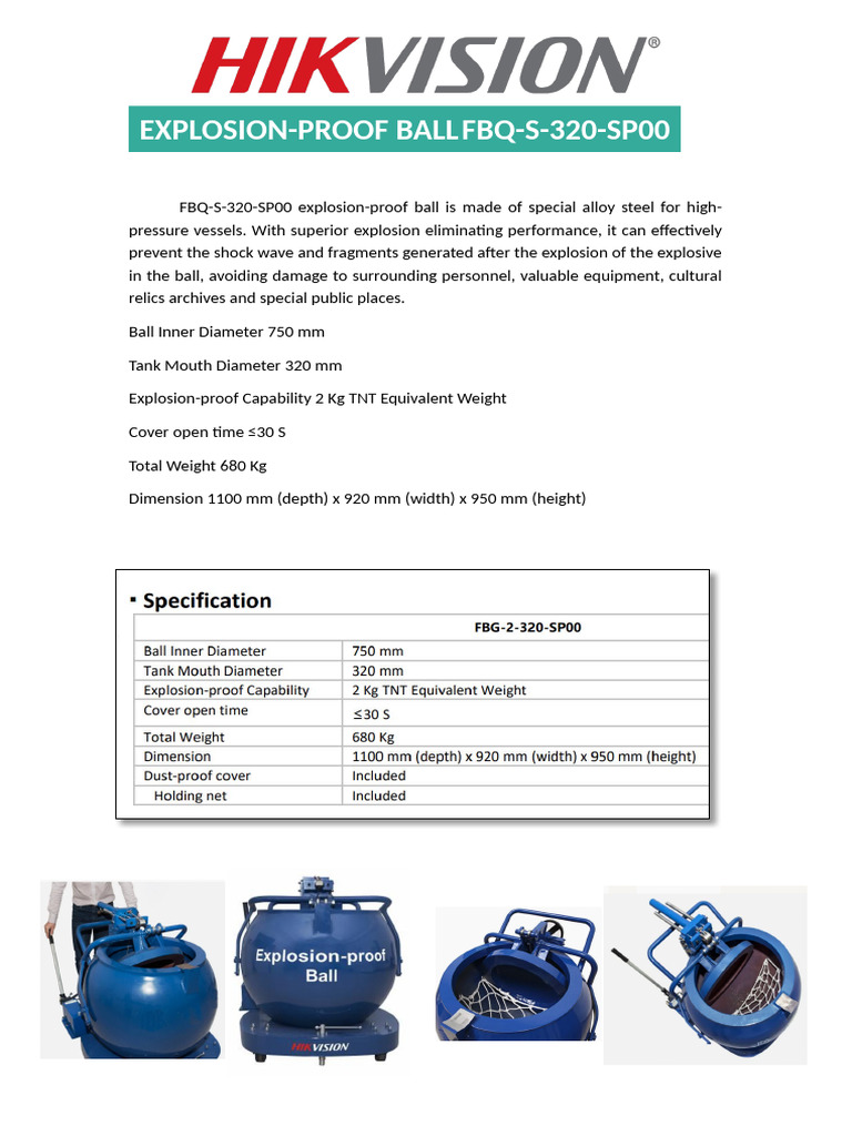 Explosion-Proof Ball FBQ-S-320-SP00 | PDF