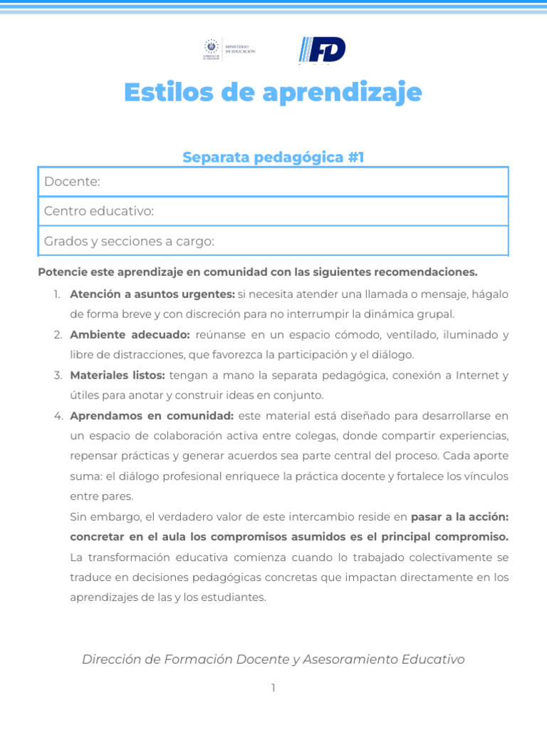 Estrategias para Estilos de Aprendizaje | PDF | Aprendizaje | Maestros