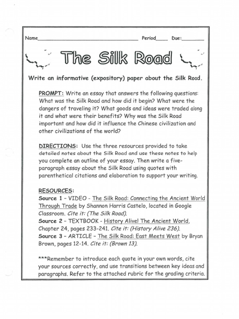 The Silk Road: Trade and Influence | PDF