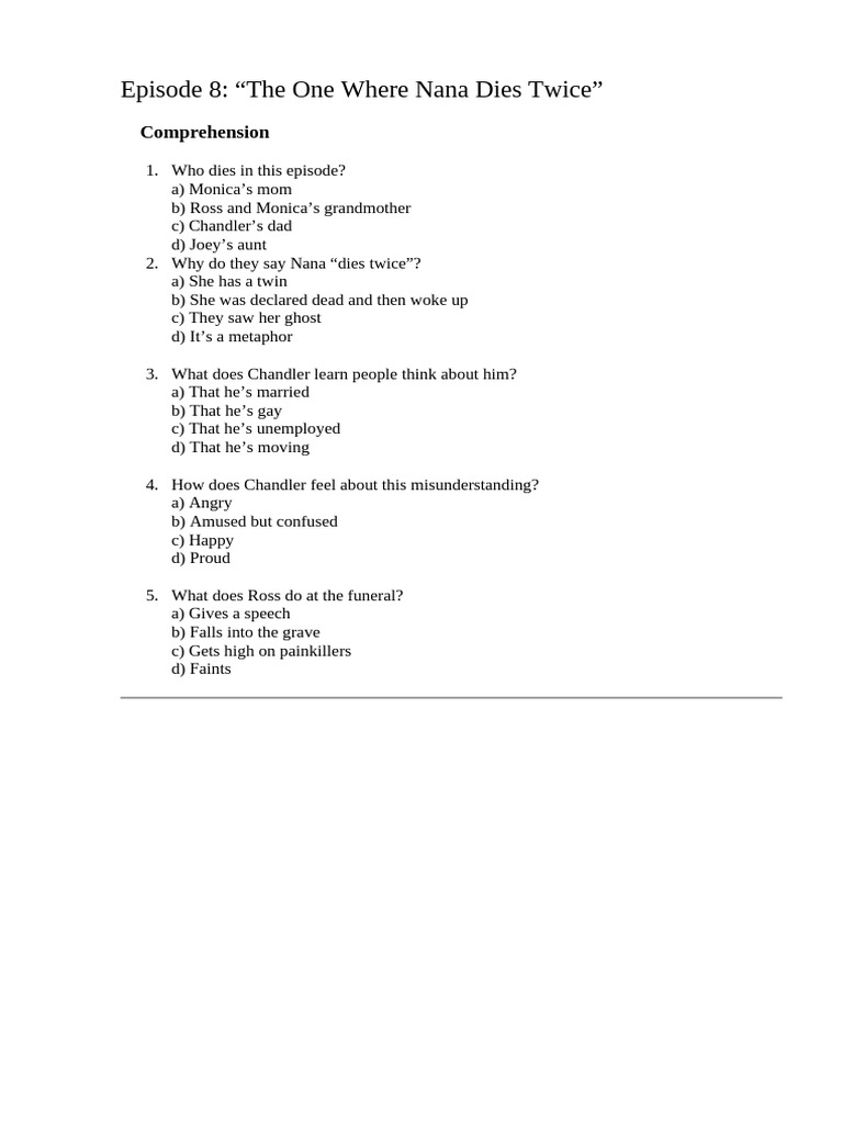 Nana's Double Death Explained | PDF