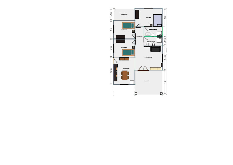 Dimensões de Ambientes Residenciais | PDF | Sala | Casa