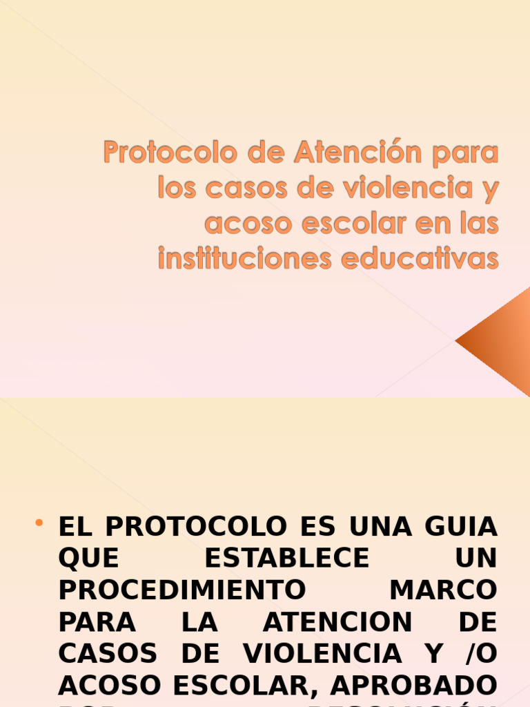 Protocolo para Atención de Violencia Escolar | PDF