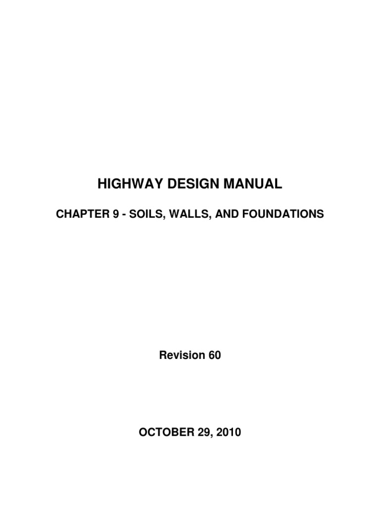 Highway Design Manual: Soils & Foundations | PDF | Geotechnical ...