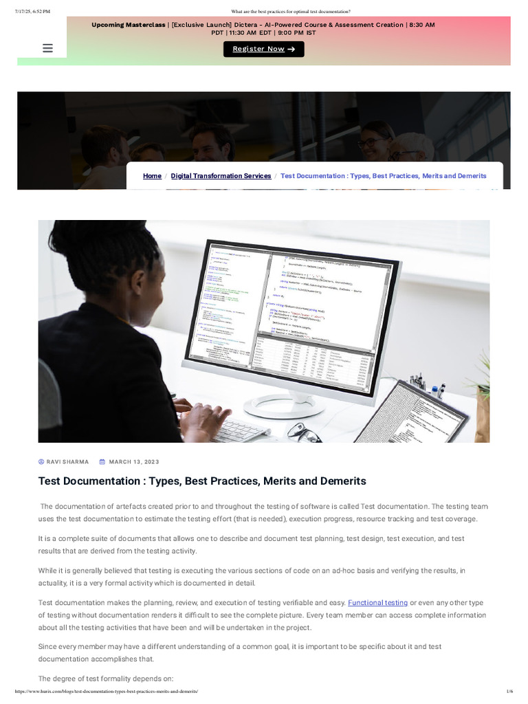 What Are The Best Practices For Optimal Test Documentation | PDF ...
