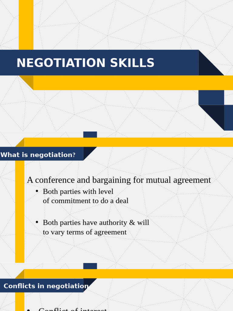 Negotiation Skills Updted - V1 | PDF