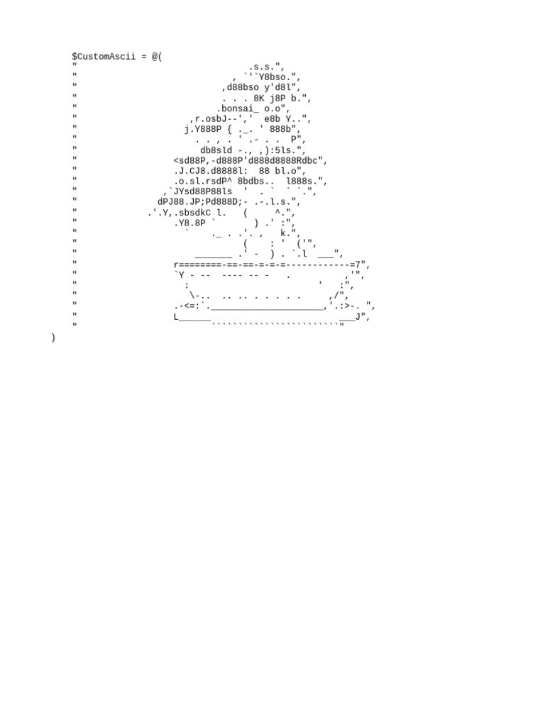 ASCII Art: Bonsai Tree Design | PDF