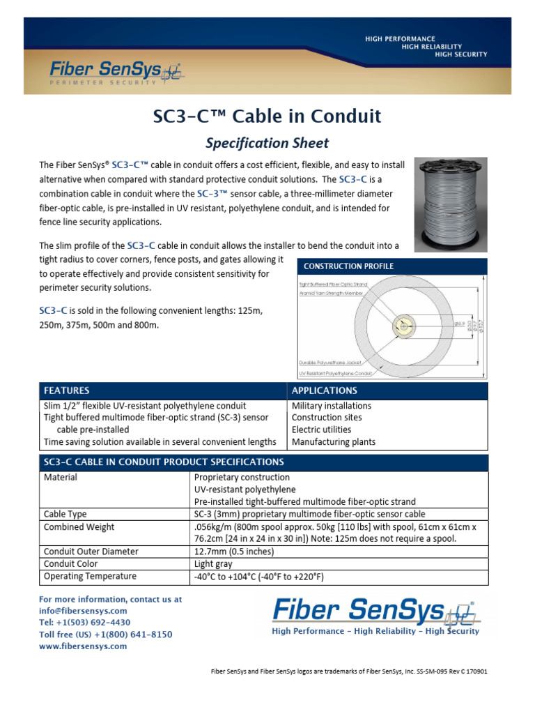 Gallery Detail: Sc3 C Cable In Conduit Overview Pdf Optical Fiber