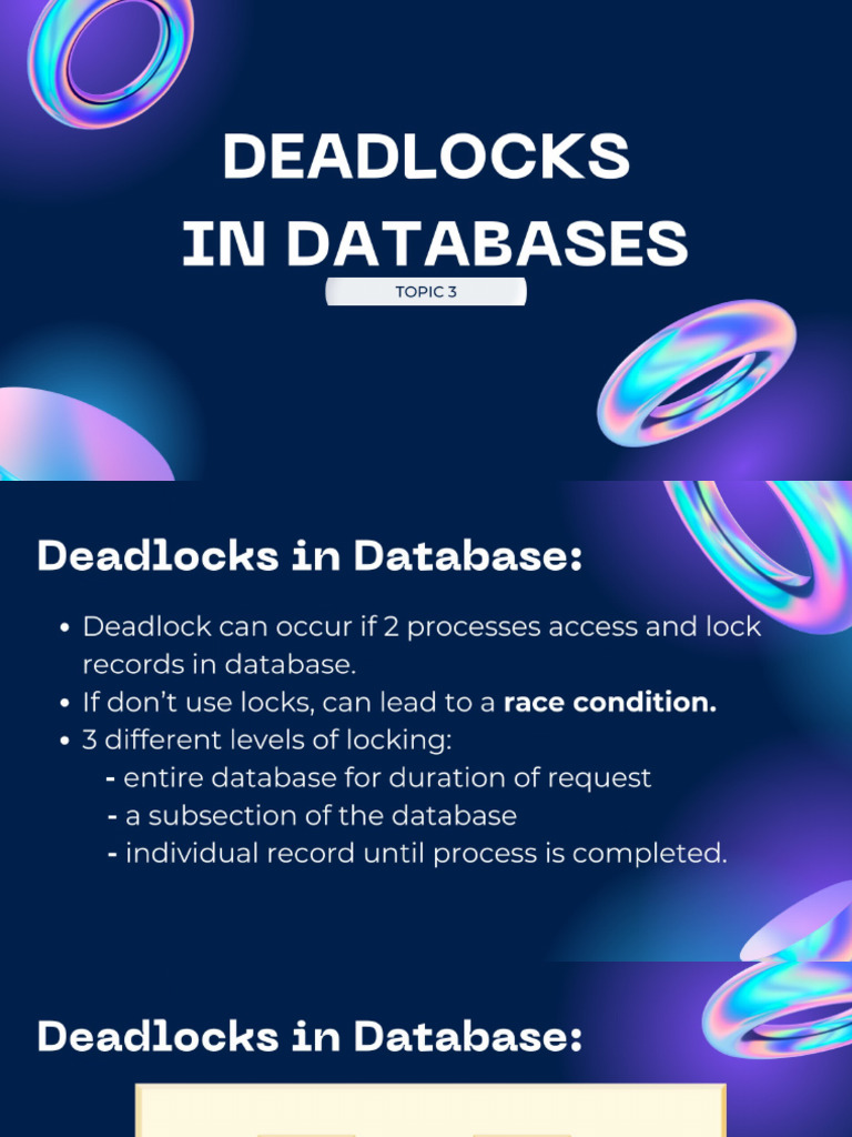 Deadlocks in Databases | PDF