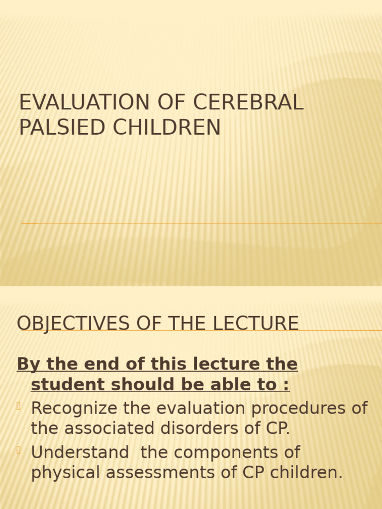 Evaluating Gait and Function in CP Children | PDF | Anatomical Terms Of ...