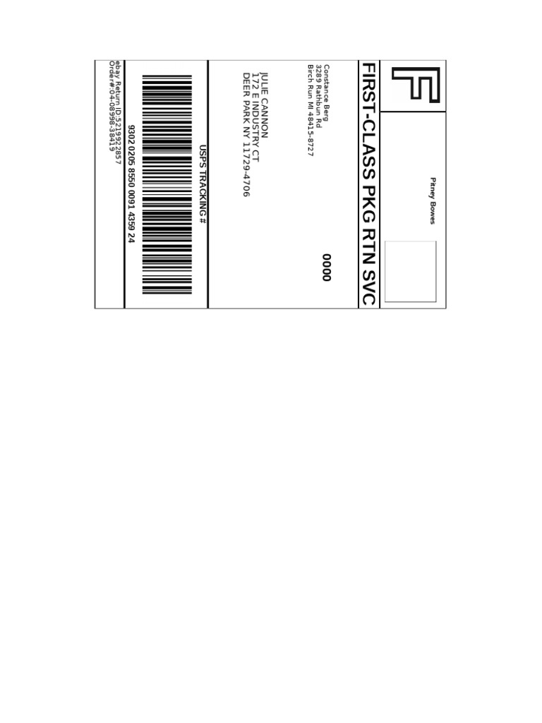 USPS Return Label Instructions | PDF