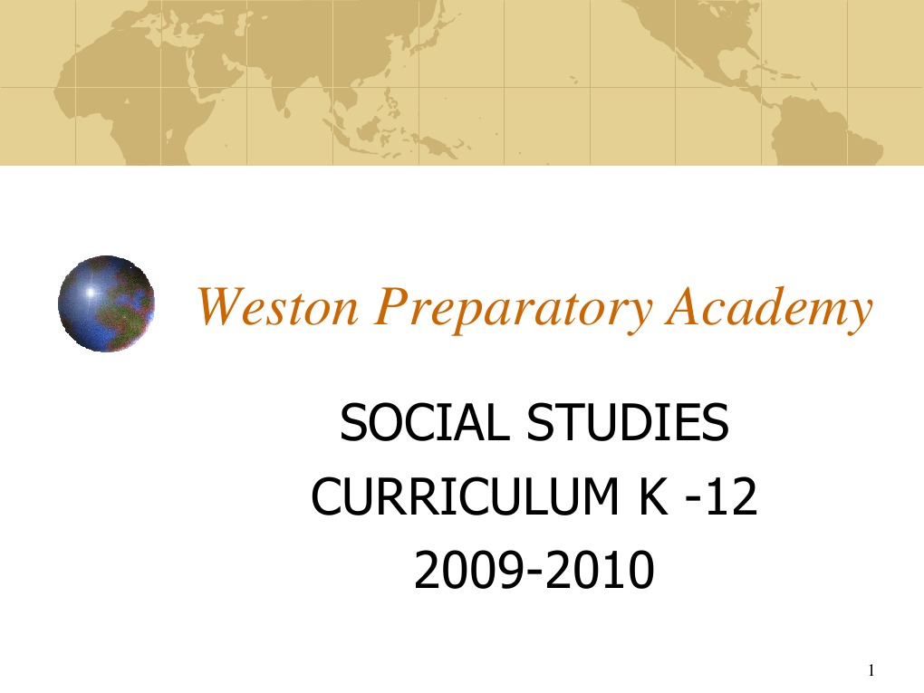 Weston Prep K-12 Social Studies Curriculum | PDF | Curriculum ...