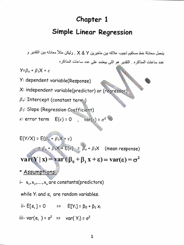 Simple Linear Regression Basics | PDF | Linear Regression | Dependent ...