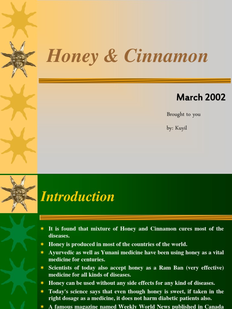 Health Benefits of Honey and Cinnamon | PDF | Teaspoon | Influenza