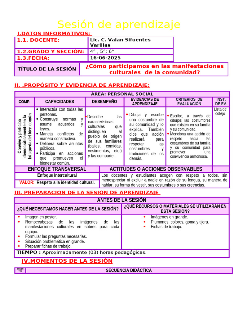 Personal Social Convive y Participa | PDF | Aprendizaje