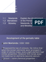 Development of the Periodic Table