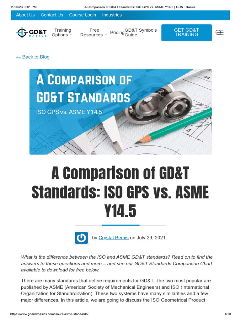 ISO GPS vs ASME Y14.5: Key Differences | PDF | Metrology
