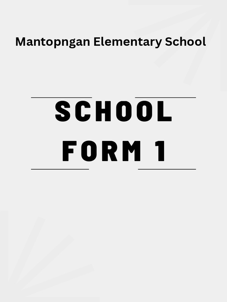 SF 1 Cover | PDF
