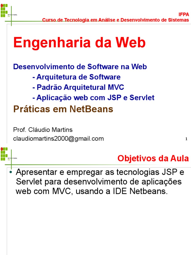 Aplicação Web com MVC em Java | PDF | Páginas do servidor Java | Model ...