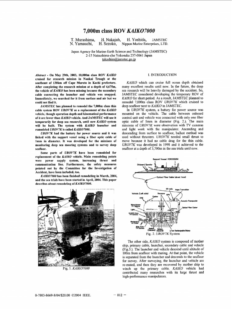 Remodeling of ROV KAIK07000 | PDF | Power Supply | Wavelength Division ...