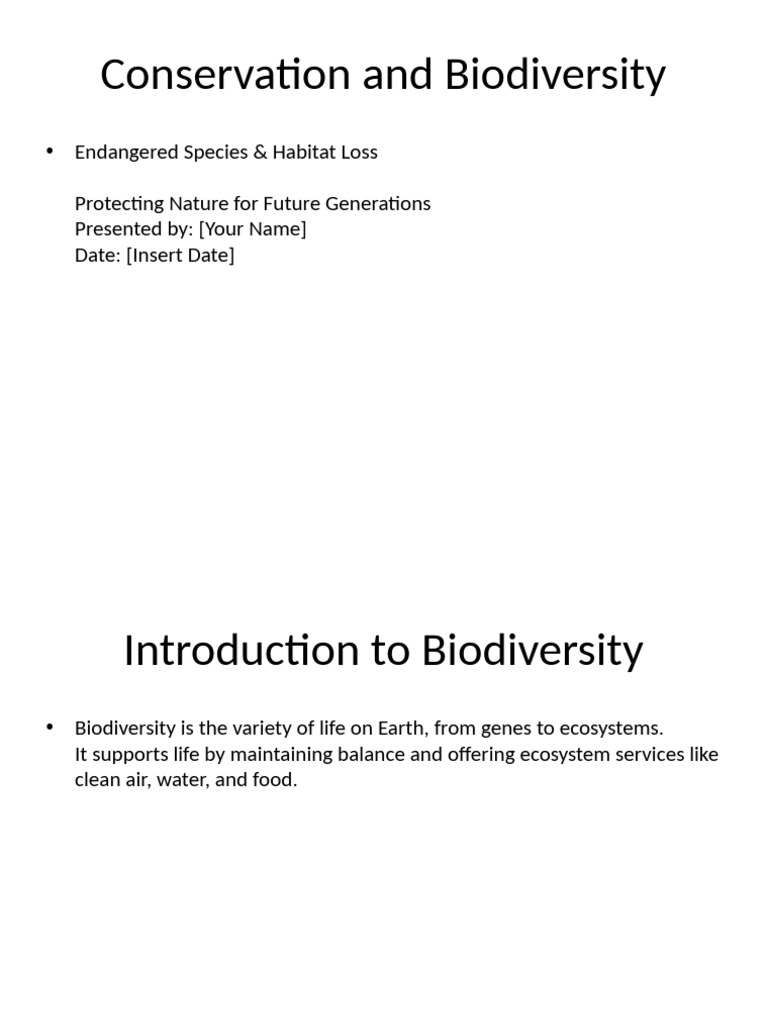 Conservation Strategies for Biodiversity | PDF
