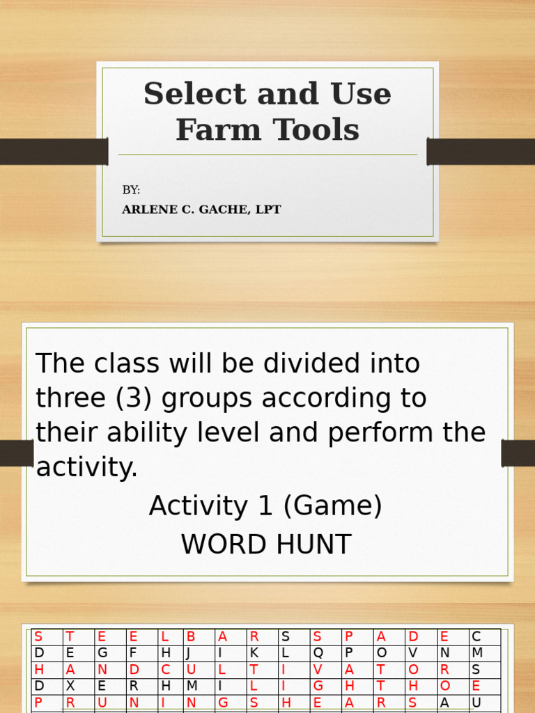 Essential Farm Tools for Crop Production | PDF | Plough | Tillage