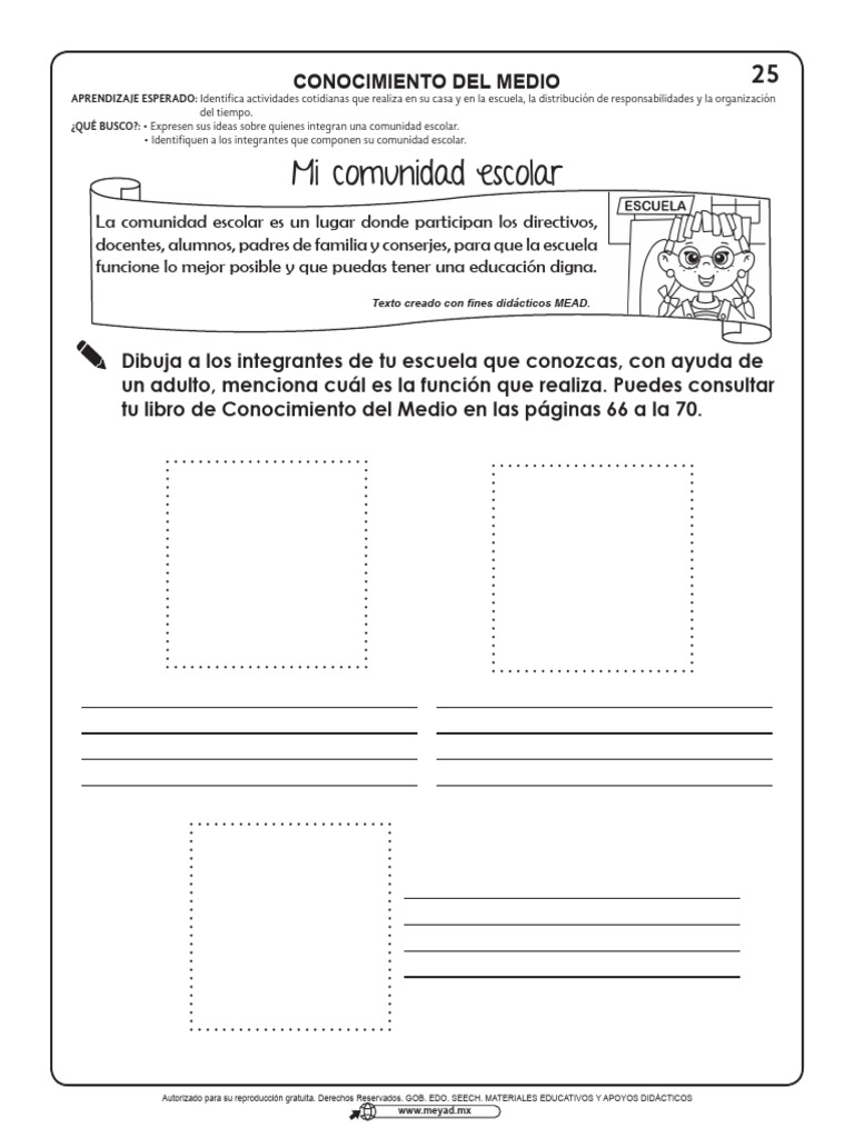 Mi Comunidad Escolar: Roles y Funciones | PDF