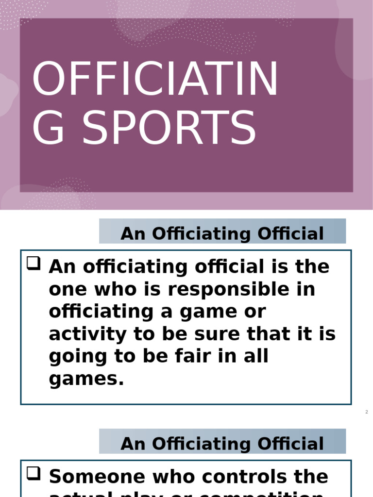 1 STP Sports Officiating | PDF | Psychology | Behavioural Sciences