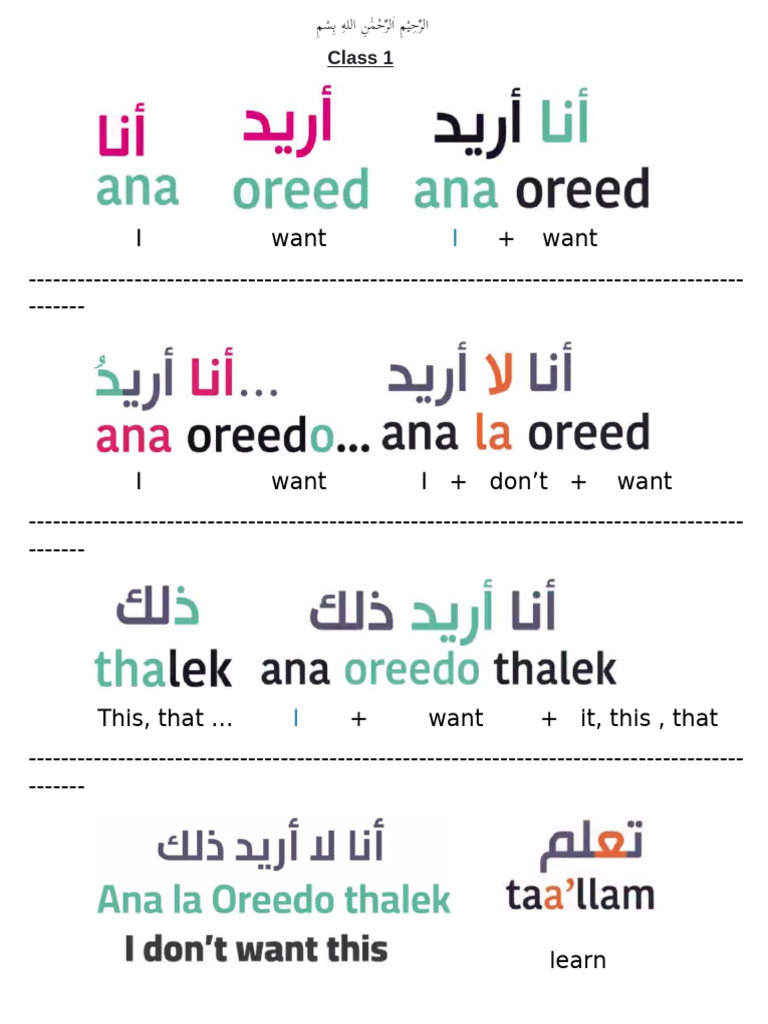 Arabic Language Learning Basics | PDF