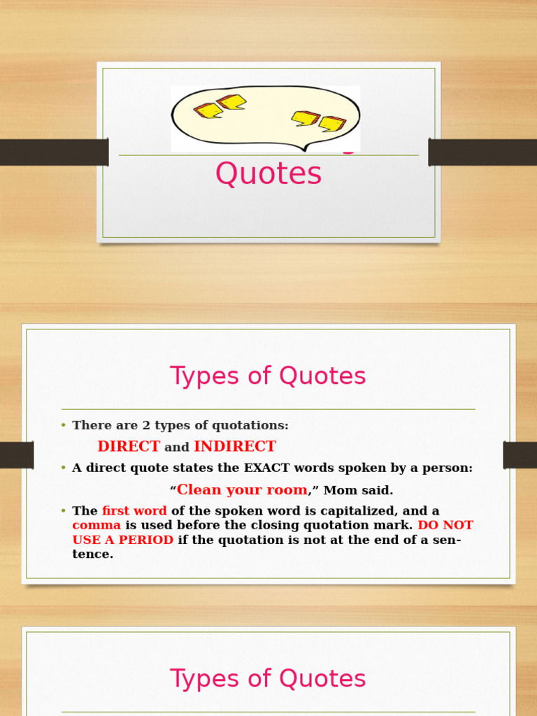 Week 2 Day 3 Winter Intensives Quotations | PDF | Language Mechanics ...