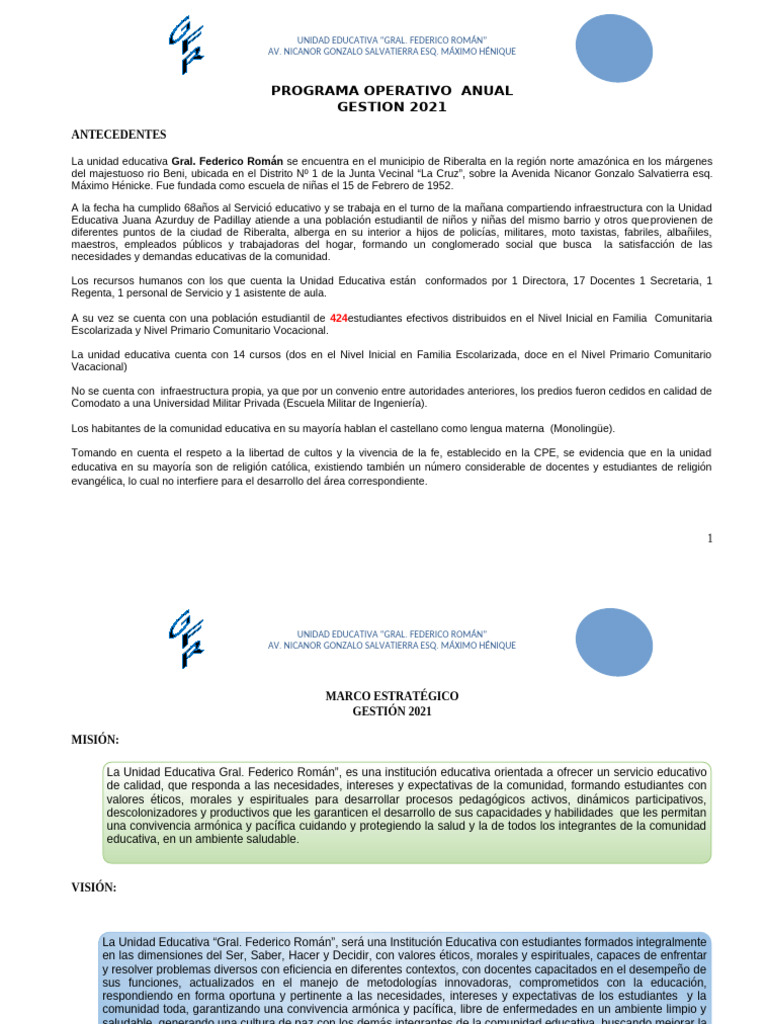Poa G.F.R. 2021 Corregido Mairita | PDF | Enseñando | Maestros