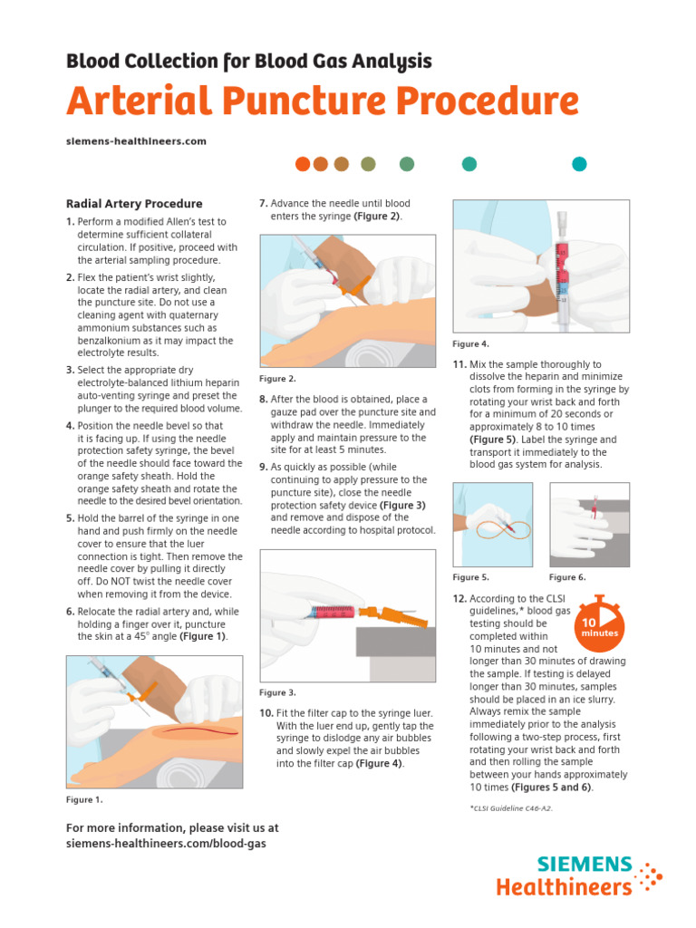 Arterial Blood Collection Procedures Guide | PDF | Health Care | Syringe