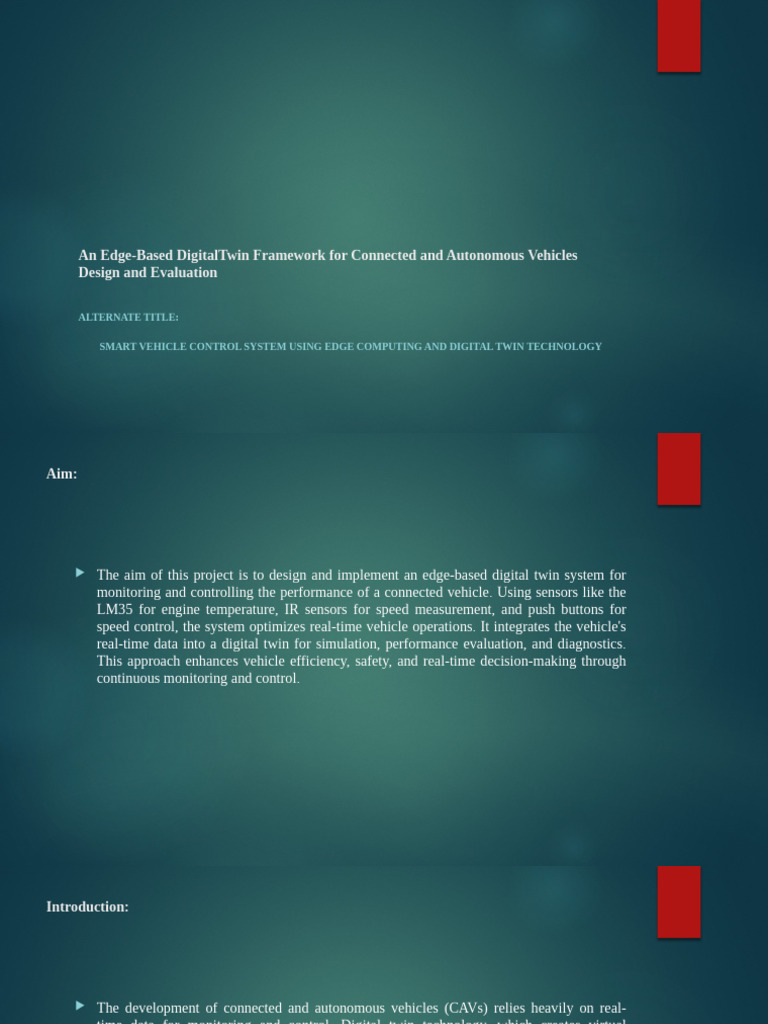 An Edge-Based DigitalTwin Framework For Connected and Autonomous | PDF ...