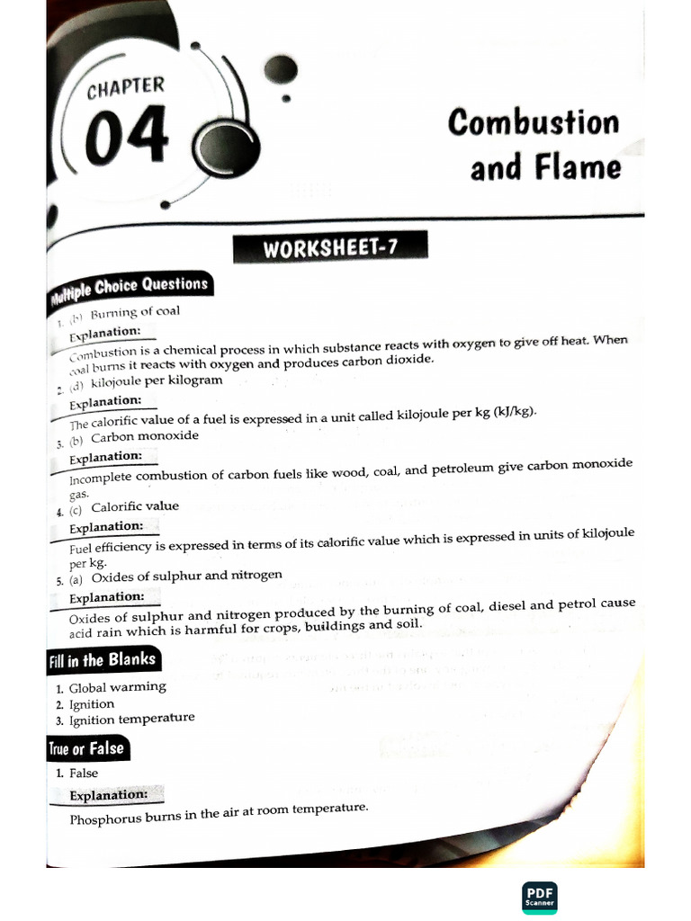 Combustion & Flame Ans | PDF