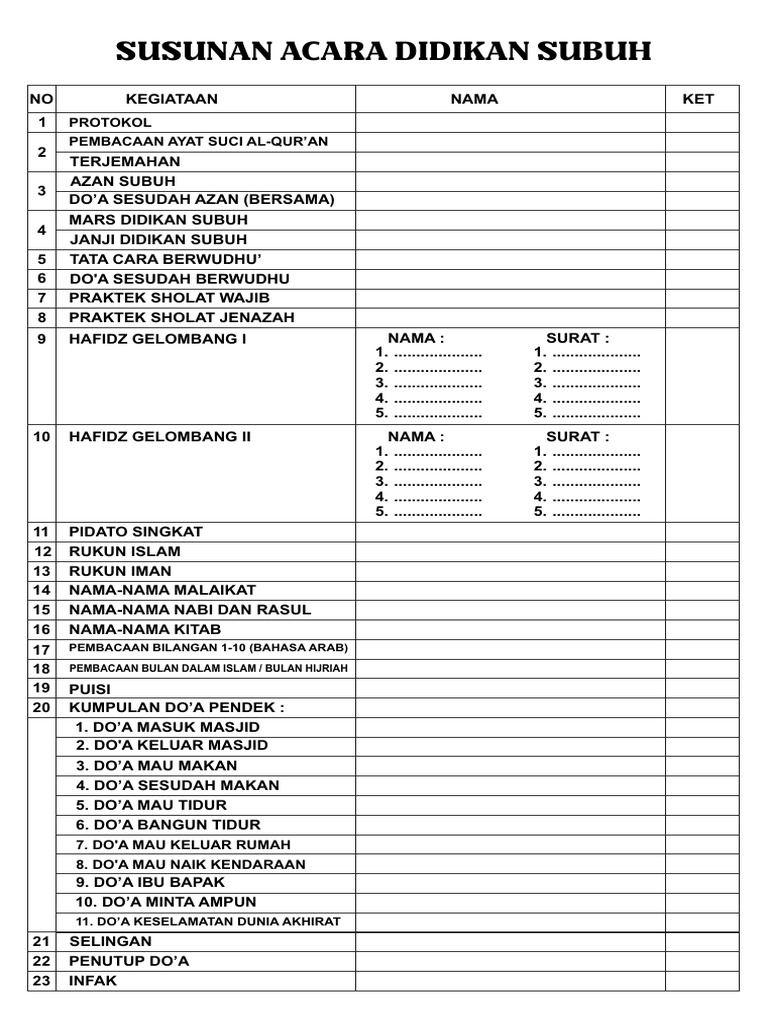 Didikan Subuh | PDF