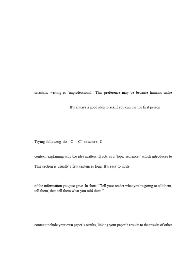 Scientific Writing Tips and Guidelines | PDF | Data | Paragraph