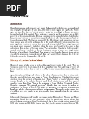 Ancient Music Vedas Ramayana scribd