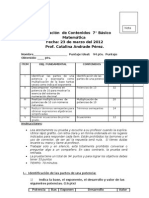 Evaluacion Diagnóstica 7° Básico