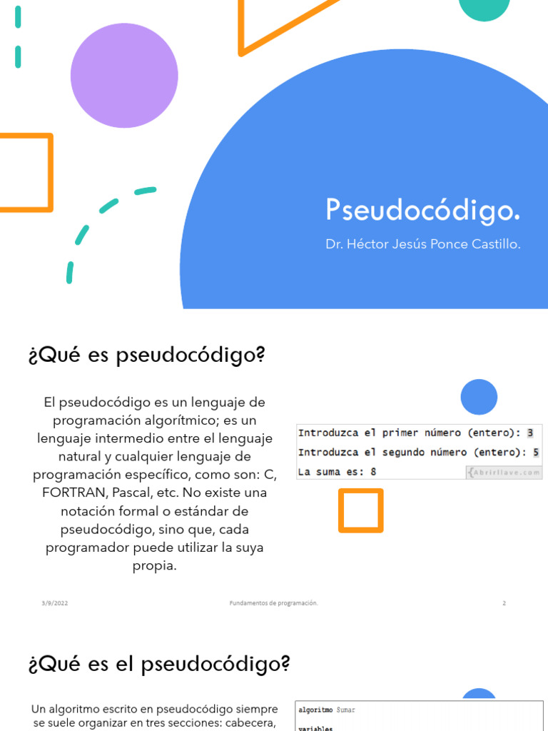 Introducción al Pseudocódigo en Programación | PDF | Programación de ...